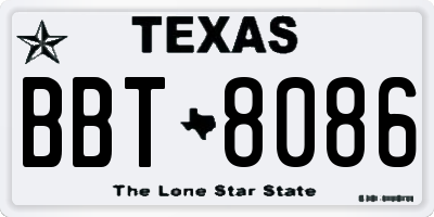 TX license plate BBT8086
