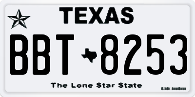 TX license plate BBT8253