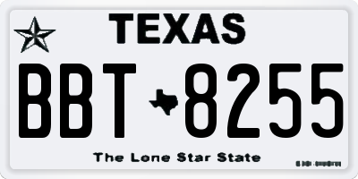 TX license plate BBT8255