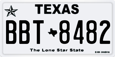 TX license plate BBT8482