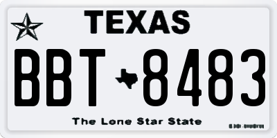 TX license plate BBT8483