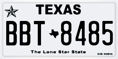 TX license plate BBT8485