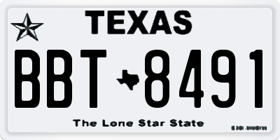 TX license plate BBT8491