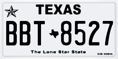 TX license plate BBT8527