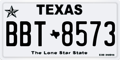 TX license plate BBT8573