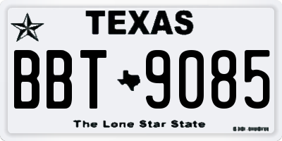 TX license plate BBT9085