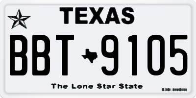TX license plate BBT9105