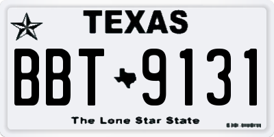 TX license plate BBT9131