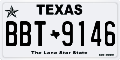 TX license plate BBT9146