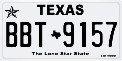 TX license plate BBT9157