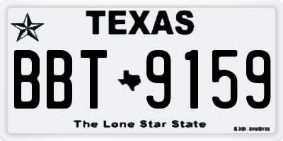 TX license plate BBT9159