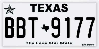 TX license plate BBT9177