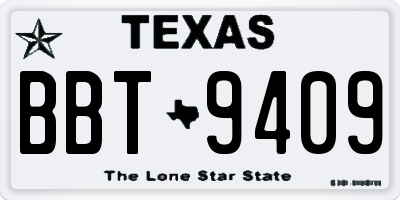 TX license plate BBT9409