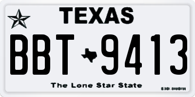TX license plate BBT9413