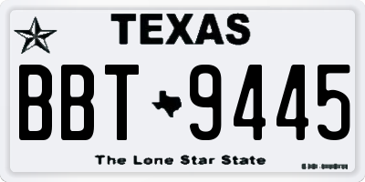 TX license plate BBT9445