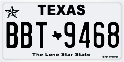 TX license plate BBT9468