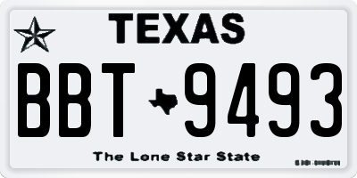 TX license plate BBT9493
