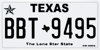 TX license plate BBT9495