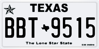 TX license plate BBT9515