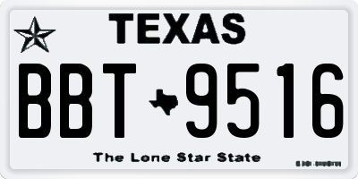 TX license plate BBT9516