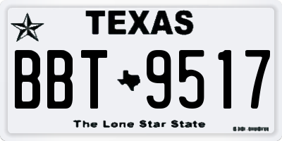 TX license plate BBT9517