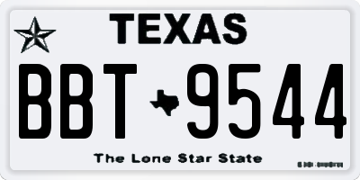 TX license plate BBT9544