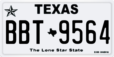 TX license plate BBT9564