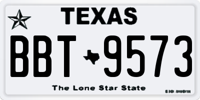 TX license plate BBT9573