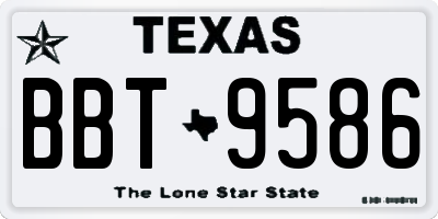 TX license plate BBT9586