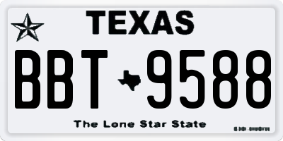 TX license plate BBT9588