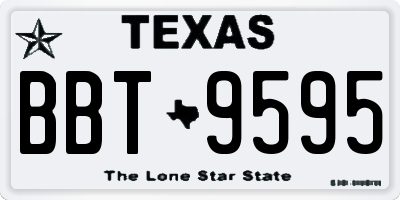 TX license plate BBT9595