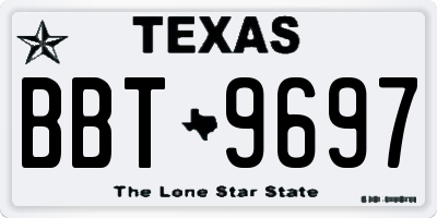 TX license plate BBT9697