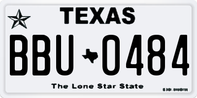 TX license plate BBU0484
