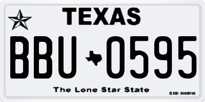 TX license plate BBU0595