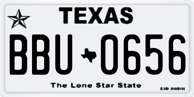 TX license plate BBU0656