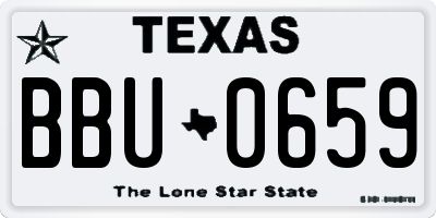 TX license plate BBU0659