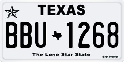 TX license plate BBU1268