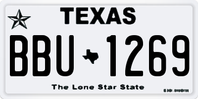 TX license plate BBU1269