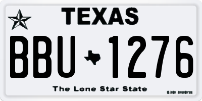 TX license plate BBU1276