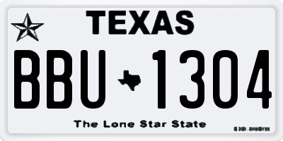 TX license plate BBU1304