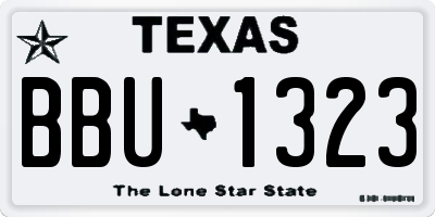 TX license plate BBU1323