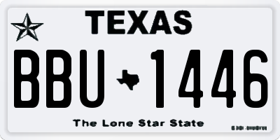 TX license plate BBU1446