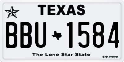TX license plate BBU1584