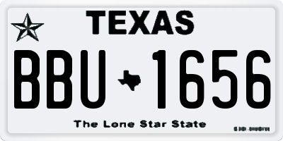 TX license plate BBU1656