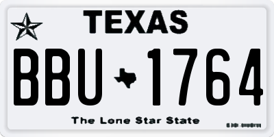 TX license plate BBU1764