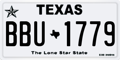 TX license plate BBU1779