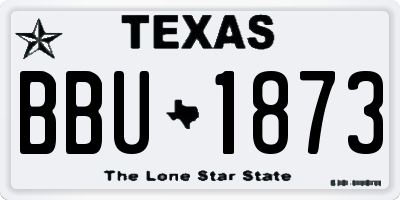 TX license plate BBU1873