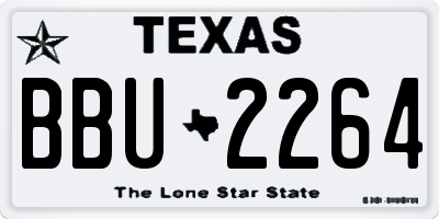 TX license plate BBU2264
