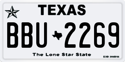 TX license plate BBU2269