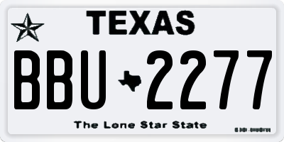 TX license plate BBU2277